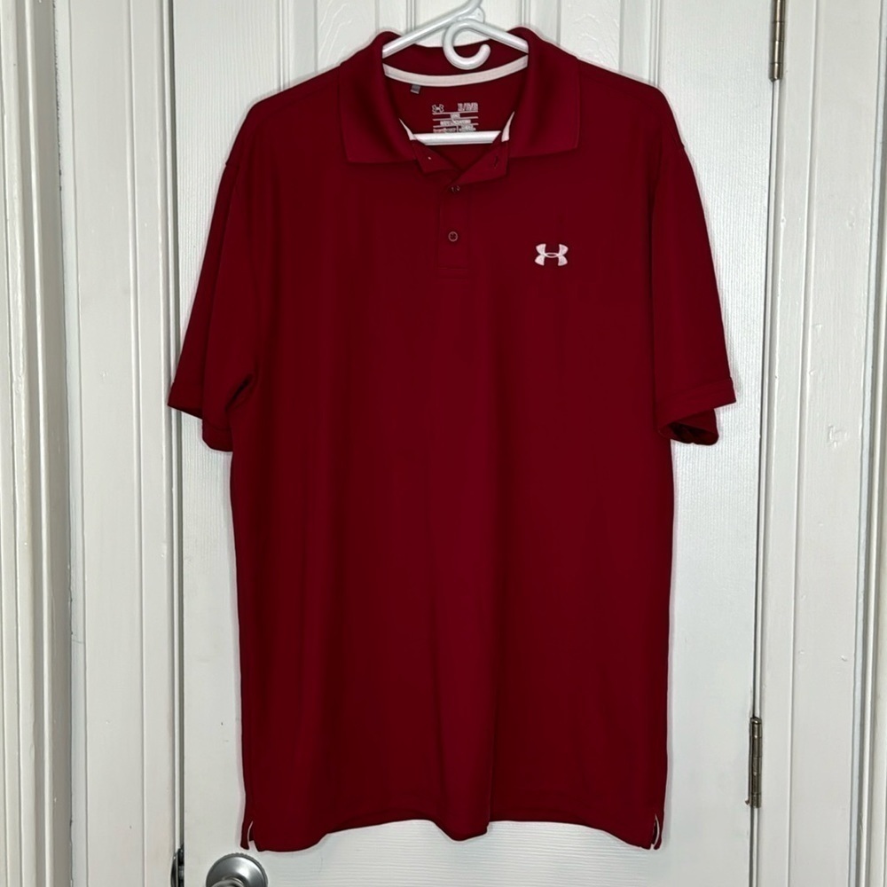 Mens Under armor SZ XL,Red, newer, golf shirt, going out, date night, oversized